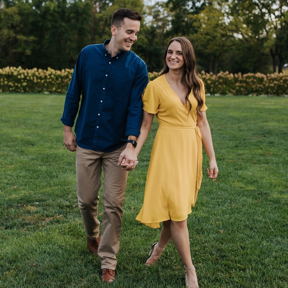 Size small Lulu’s midi, mustard colored wrap dress! Only worn twice